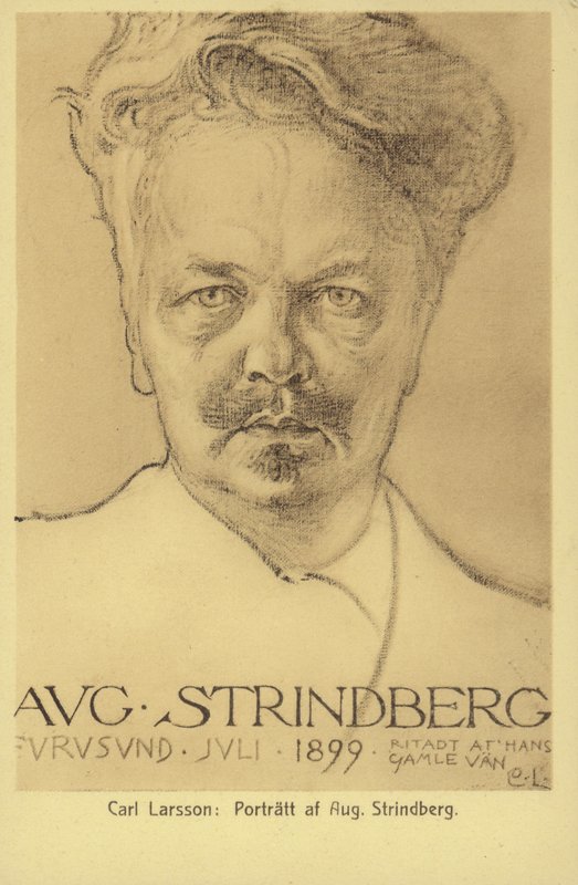 August Strindberg (1849-1912), svensk dramatiker, romanförfattare, poet och konstnär, 1899 av Carl Larsson