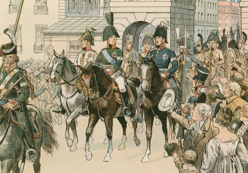 De allierade monarkernas inträde i Paris 1815 av Carl Rohling
