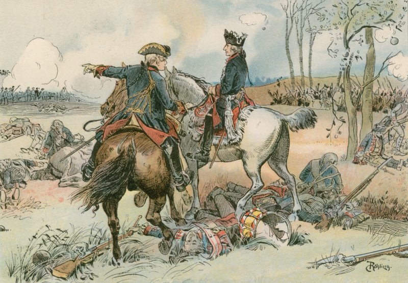 Fredrik den store i slaget vid Kolin 1757 av Carl Rohling