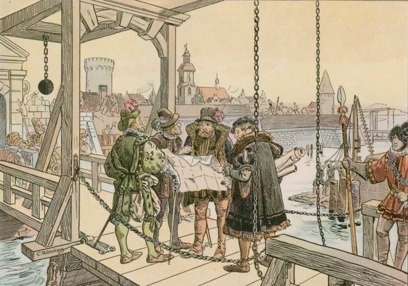 John George med planerna för Spandau Citadel 1580 av Carl Rohling