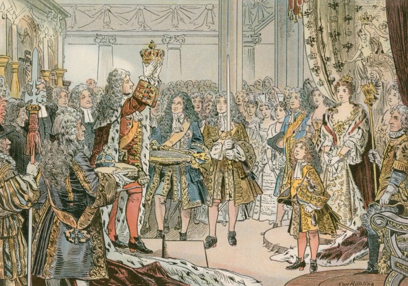 Kröningen av Fredrik I av Preussen (1657-1713) i Königsberg 1701 av Carl Rohling