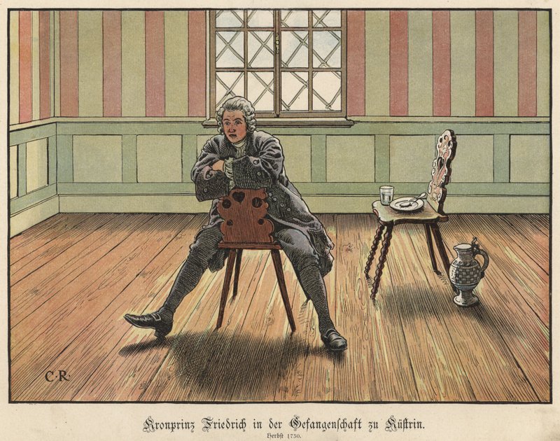 Kronprins Fredrik av Preussen fängslad i Kustrin 1730 av Carl Röchling