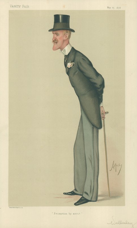 Överste The Hon Frederick Arthur Wellesley, Promotion by merit, 25 maj 1878, Vanity Fair-tecknad film av Carlo Pellegrini