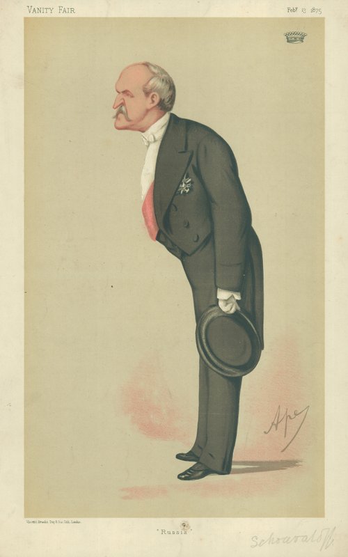 Greve Schouvaloff, Ryssland, 13 februari 1875, Vanity Fair-tecknad serie av Carlo Pellegrini