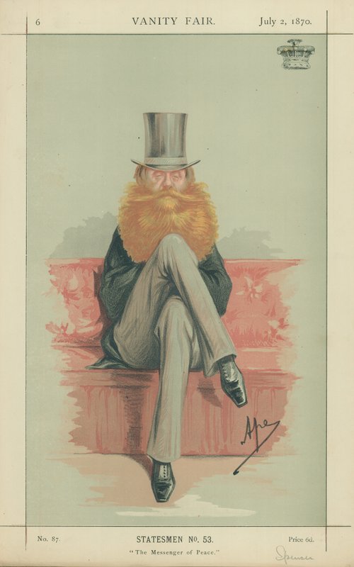 Earl Spencer, The Messenger of Peace, 2 juli 1870, Vanity Fair-tecknat. av Carlo Pellegrini
