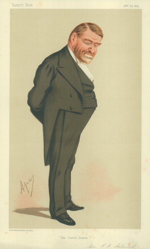 General Robert Cumming Schenck, USA, 23 januari 1875, Vanity Fair-tecknad film av Carlo Pellegrini