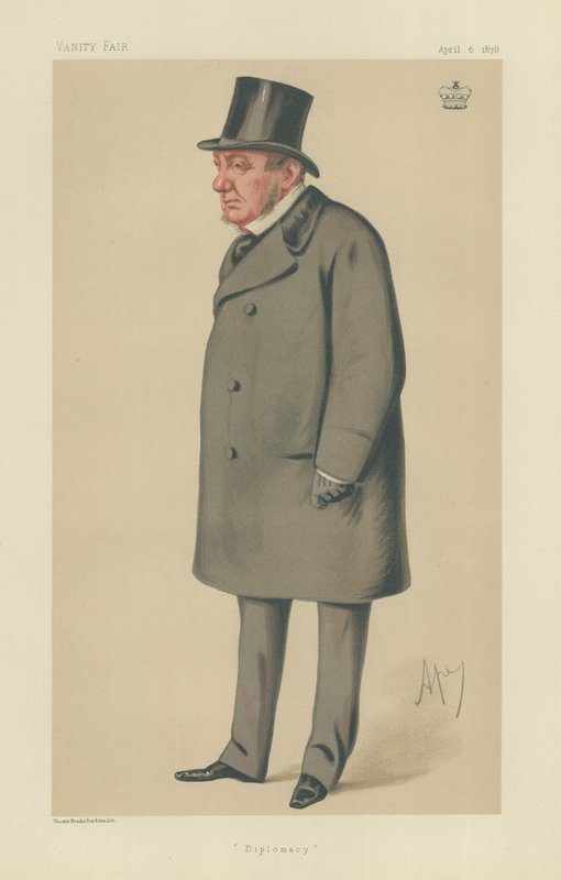Lord Lyons (färg litho) av Carlo Pellegrini