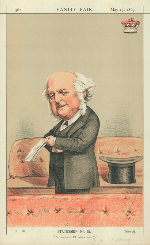 Lord Westbury, En framstående kristen man, 15 maj 1869, Vanity Fair-karikatyr av Carlo Pellegrini