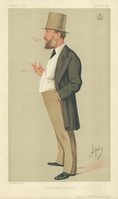 Lord Wharncliffe, konservativ omvändelse, 14 augusti 1875, Vanity Fair-karikatyr. av Carlo Pellegrini