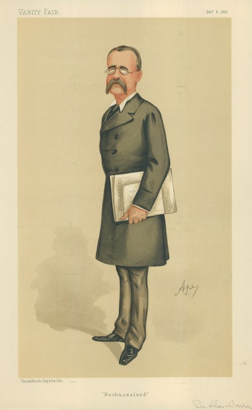 Generalmajor Sir Charles Warren, Bechuanaland, 6 februari 1886, tecknad serie Vanity Fair av Carlo Pellegrini
