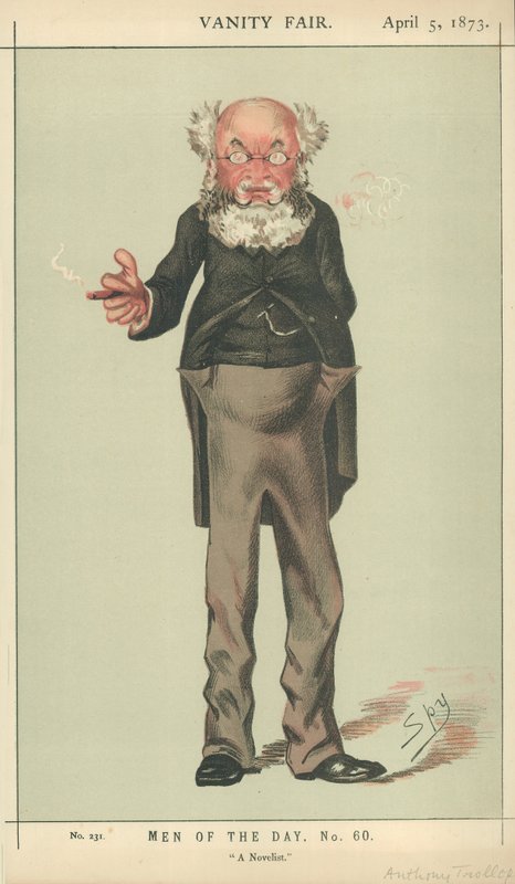 Mr Anthony Trollope, A novelist, 5 april 1873, Vanity Fair-tecknad film av Carlo Pellegrini