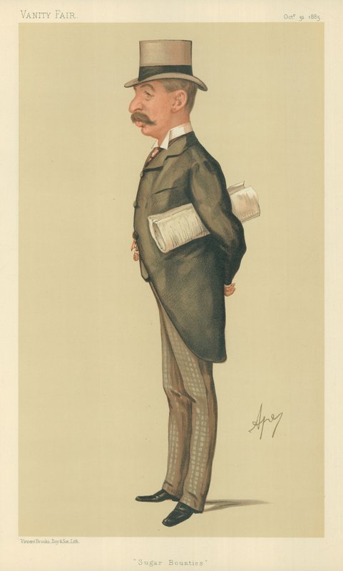 Mr Charles Thomson Ritchie, Sugar bounties, 31 oktober 1885, tecknad Vanity Fair av Carlo Pellegrini