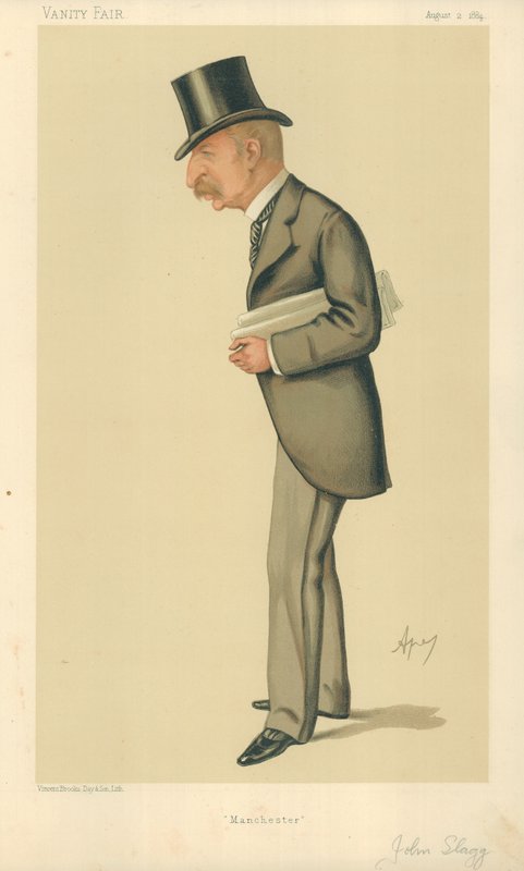 Mr John Slagg MP, Manchester, 2 augusti 1884, tecknad serie Vanity Fair av Carlo Pellegrini