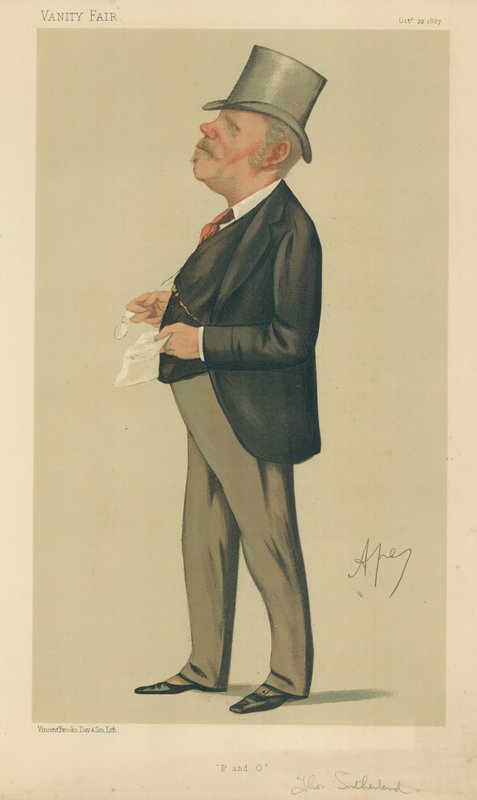 Mr Thomas Sutherland, P und O, 22 oktober 1887, Vanity Fair-tecknad serie av Carlo Pellegrini