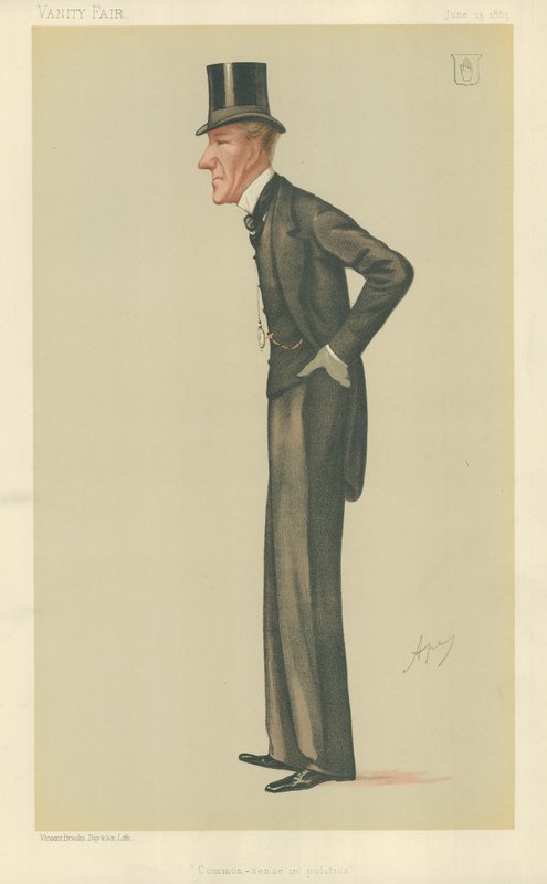 Sir Edward Robert Sullivan, Common-sense in politics, 13 juni 1885, Vanity Fair-karikatyr. av Carlo Pellegrini