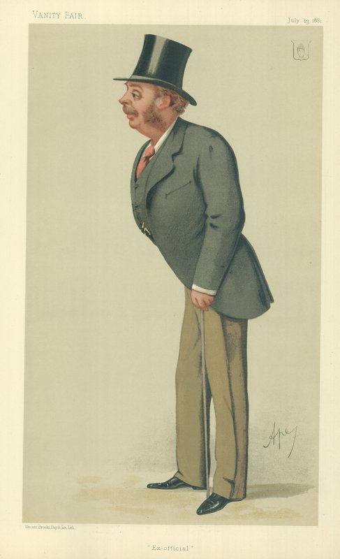 Sir Matthew Ridley, före detta tjänsteman, 23 juli 1881, tecknad serie Vanity Fair av Carlo Pellegrini