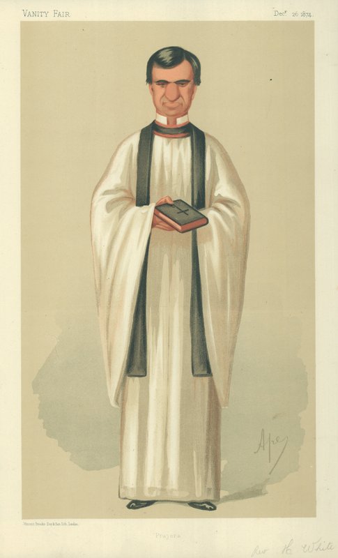 Pastor Henry White, Böner, 26 december 1874, Vanity Fair-tecknad serie. av Carlo Pellegrini