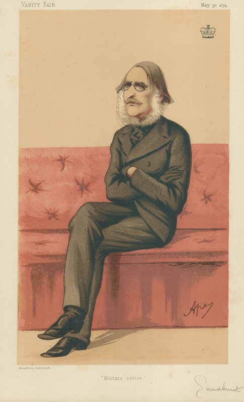 The Right Hon Lord Sandhurst, Militär råd, 30 maj 1874, Vanity Fair tecknad film av Carlo Pellegrini