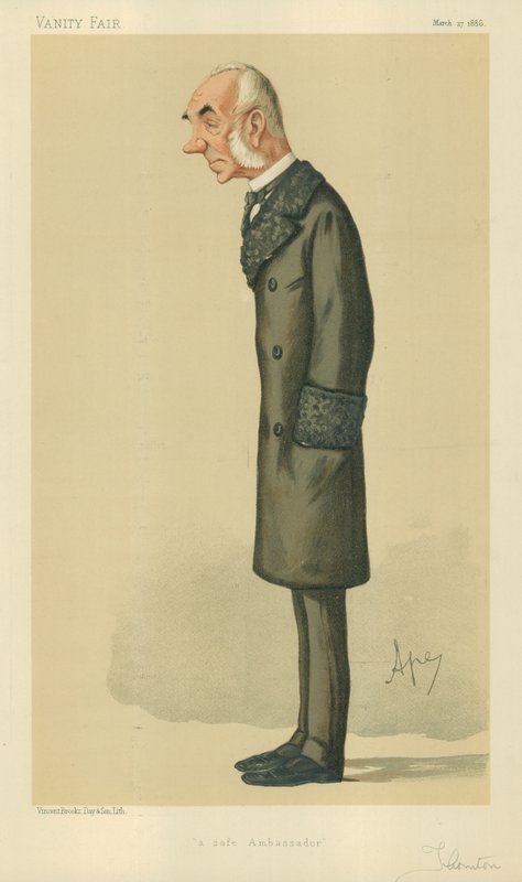 The Right Hon Sir Edward Thornton, A safe ambassador, 27 mars 1886, Vanity Fair tecknad serie av Carlo Pellegrini