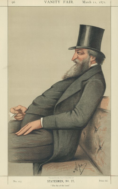 The Right Honorable George Ward Hunt (färg litho) av Carlo Pellegrini
