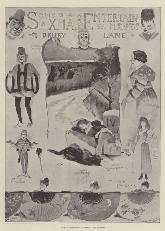 Dick Whittington, på Drury Lane Theatre av Cecil Charles Windsor Aldin
