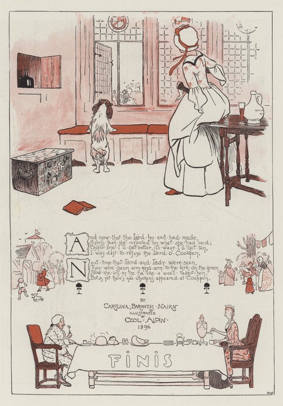 Laird OCockren färg litho av Cecil Charles Windsor Aldin