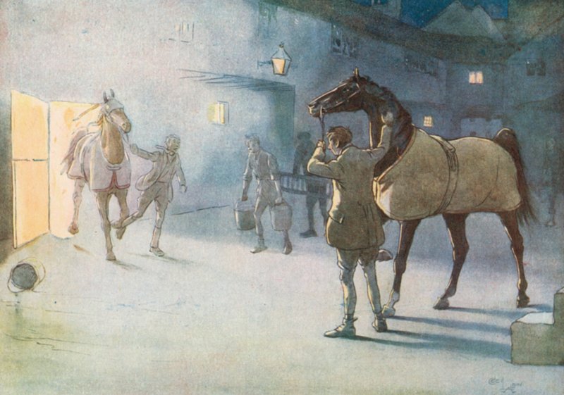 Jag såg James komma genom röken och leda Ginger av Cecil Charles Windsor Aldin