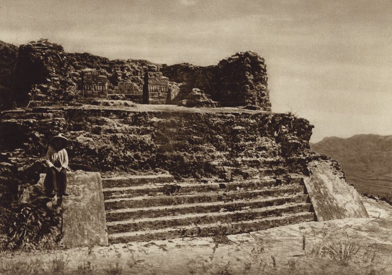 Mexiko: Tepoztlan, El Tepoztecatl tempelruin (s/v foto) av Cecile Seler Sachs
