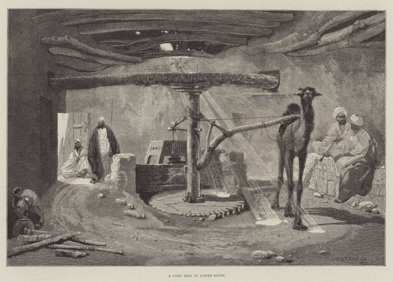 En majskvarn i Nedre Egypten av Charles Auguste Loye