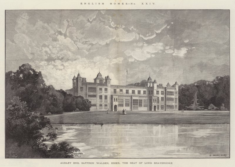Audley End, Saffron Walden, Essex, säte för Lord Braybrooke av Charles Auguste Loye