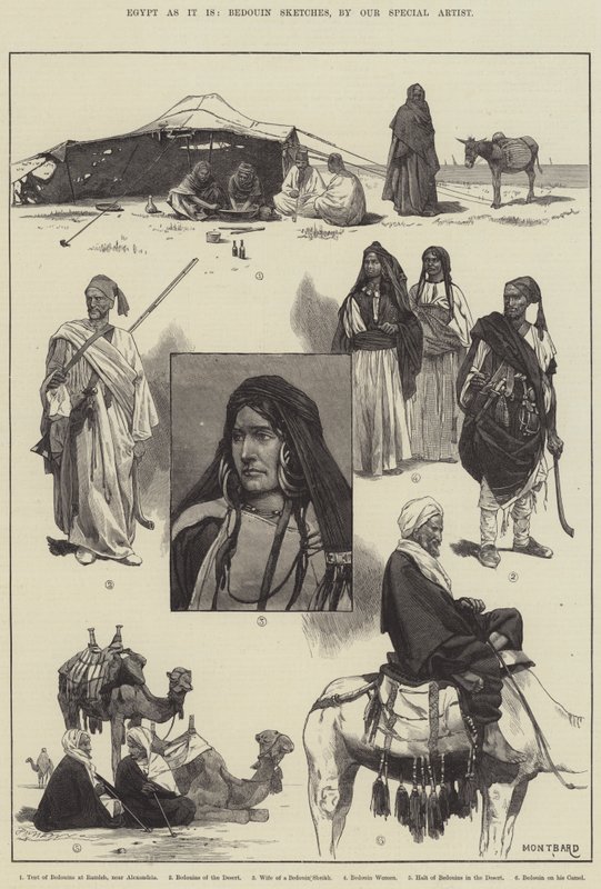 Egypten som det är, skisser av beduiner av Charles Auguste Loye