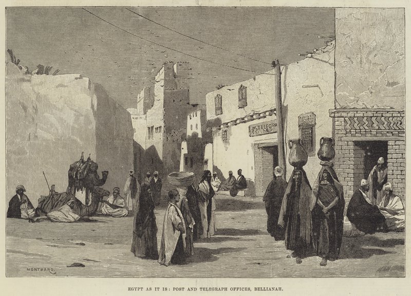 Egypten som det är, post- och telegrafkontor, Bellianah av Charles Auguste Loye
