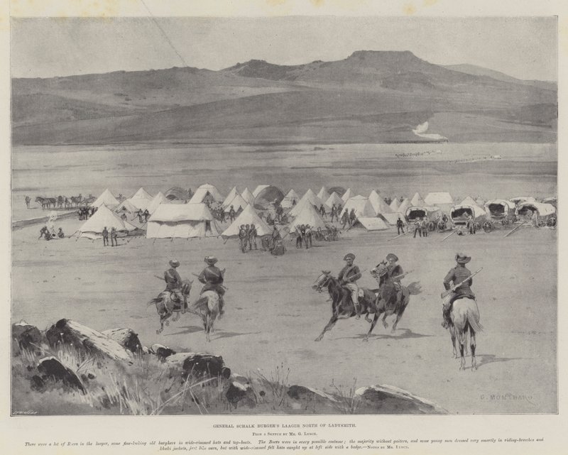 General Schalk Burgers läger norr om Ladysmith av Charles Auguste Loye