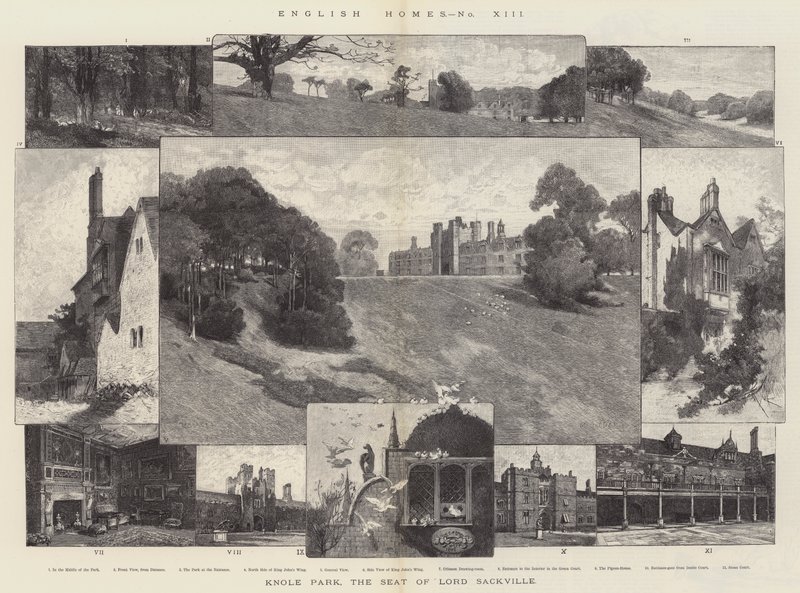 Knole Park, Lord Sackvilles säte av Charles Auguste Loye