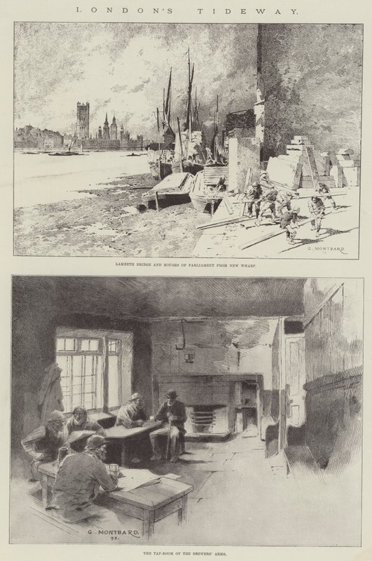 Londons Tideway av Charles Auguste Loye