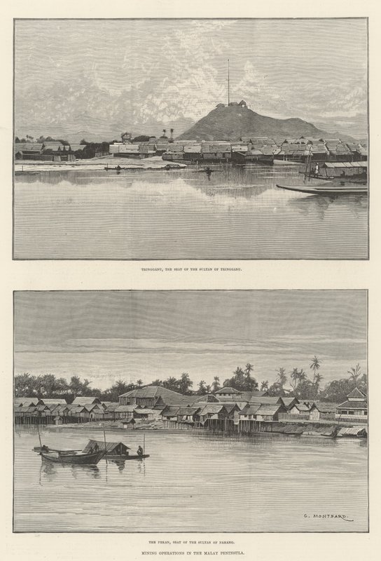 Gruvdrift på den malaysiska halvön av Charles Auguste Loye