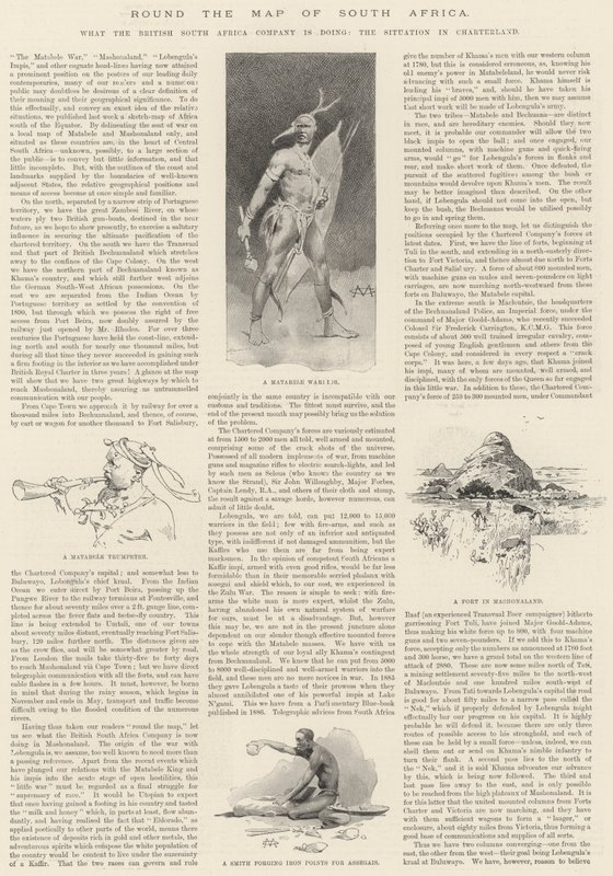 Runda kartan över Sydafrika av Charles Auguste Loye