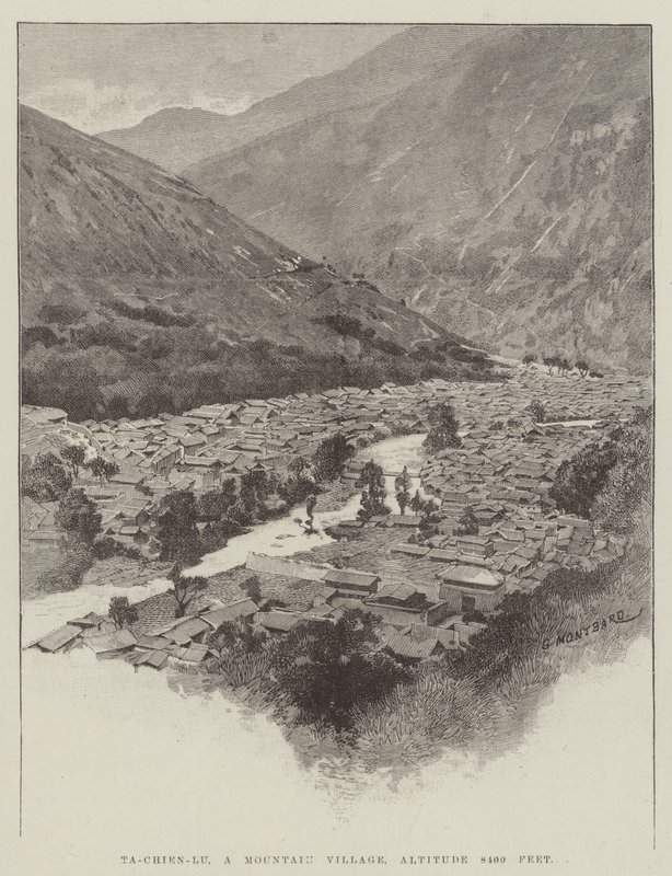 Ta-Chien-Lu, en bergsby, höjd 8400 fot av Charles Auguste Loye