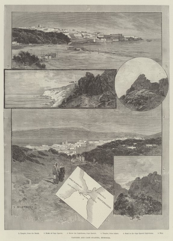 Tanger och Cape Spartel, Marocko av Charles Auguste Loye
