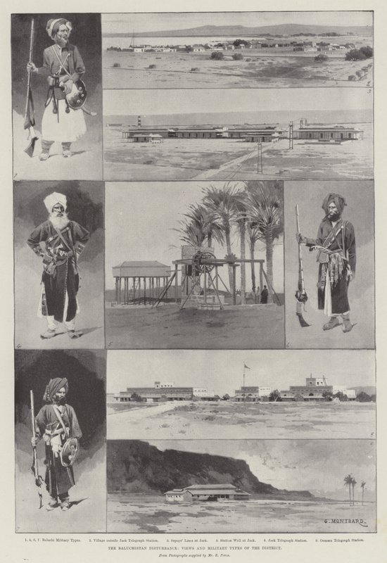 Baluchistan-störningen, utsikterna och militära typer av distriktet av Charles Auguste Loye