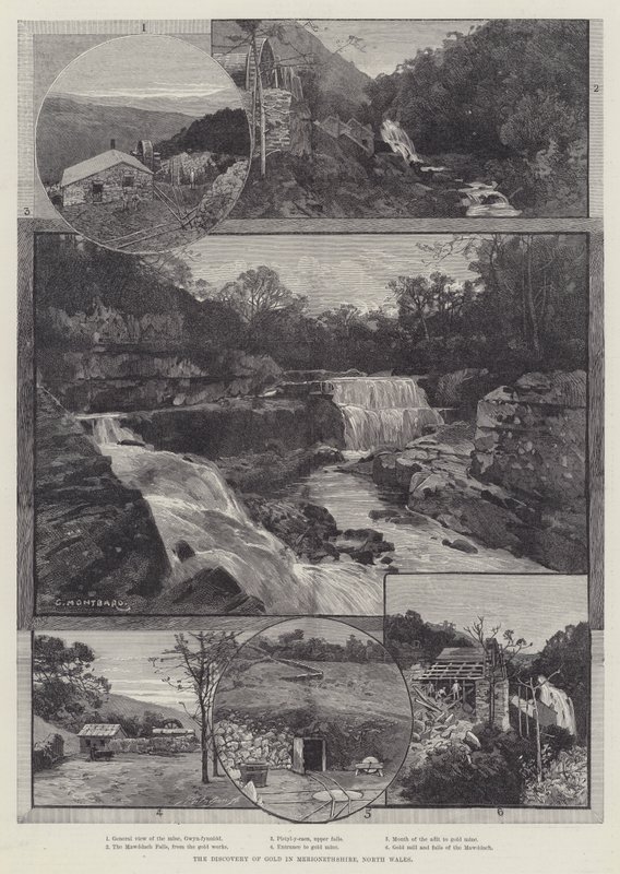 Upptäckten av guld i Merionethshire, norra Wales av Charles Auguste Loye