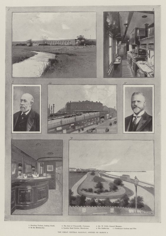 The Great Central Railway, öppnade den 9 mars av Charles Auguste Loye