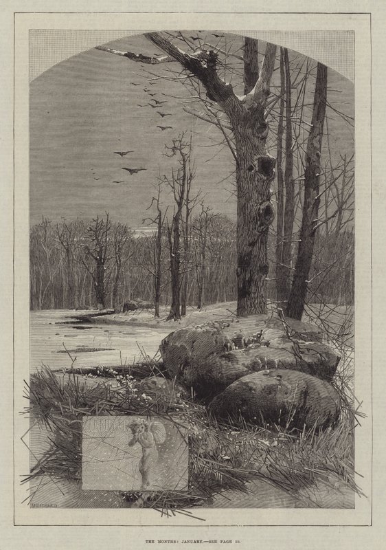 Månaderna, januari av Charles Auguste Loye