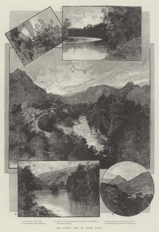Drottningens besök i norra Wales av Charles Auguste Loye