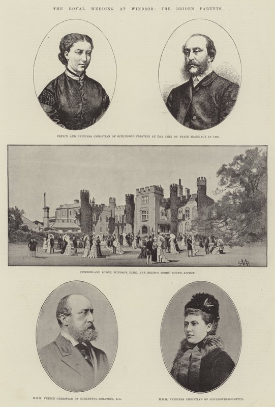 Det kungliga bröllopet i Windsor, brudens föräldrar av Charles Auguste Loye