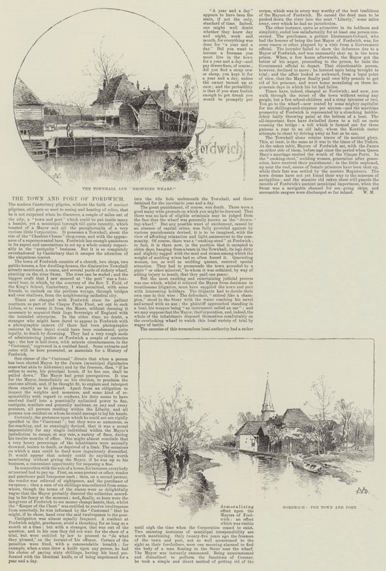 Staden och hamnen i Fordwich av Charles Auguste Loye