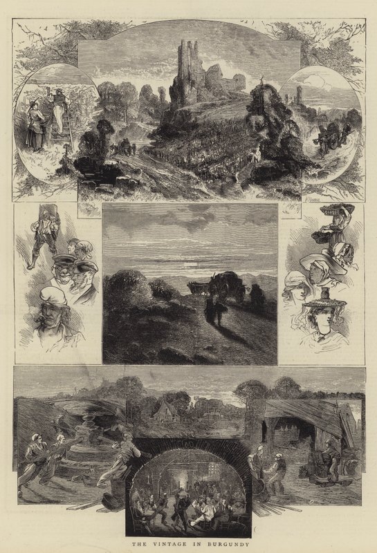 Vintage i Bourgogne av Charles Auguste Loye