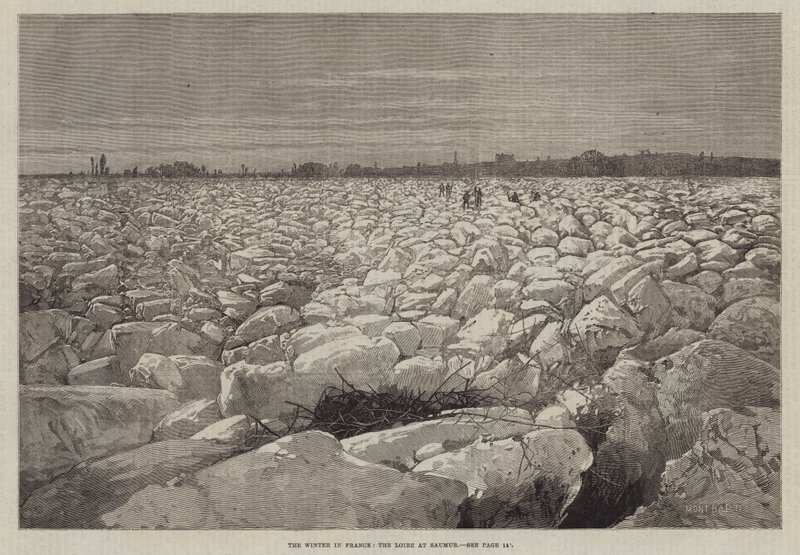 Vintern i Frankrike, Loire vid Saumur av Charles Auguste Loye