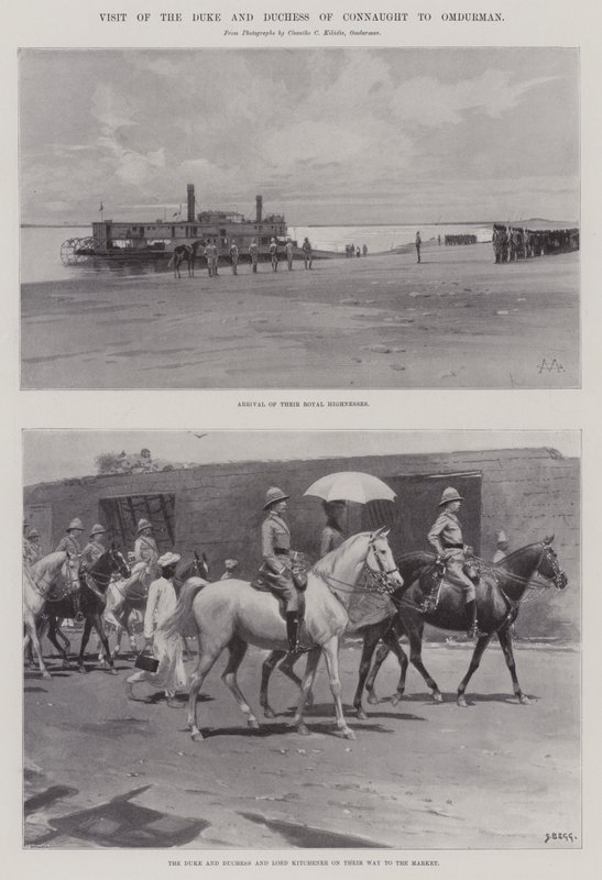 Besök av hertigen och hertiginnan av Connaught i Omdurman av Charles Auguste Loye
