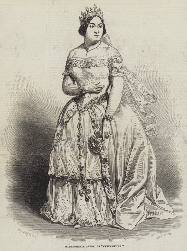 Mademoiselle Alboni som Askungen av Charles Baugniet